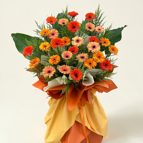 Golden Success gerbera grand opening stand with delivery in Kuala Lumpur and Selangor