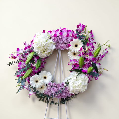 Eternal Rest condolence and funeral flowers sympathy stand with delivery in Kuala Lumpur and Selangor