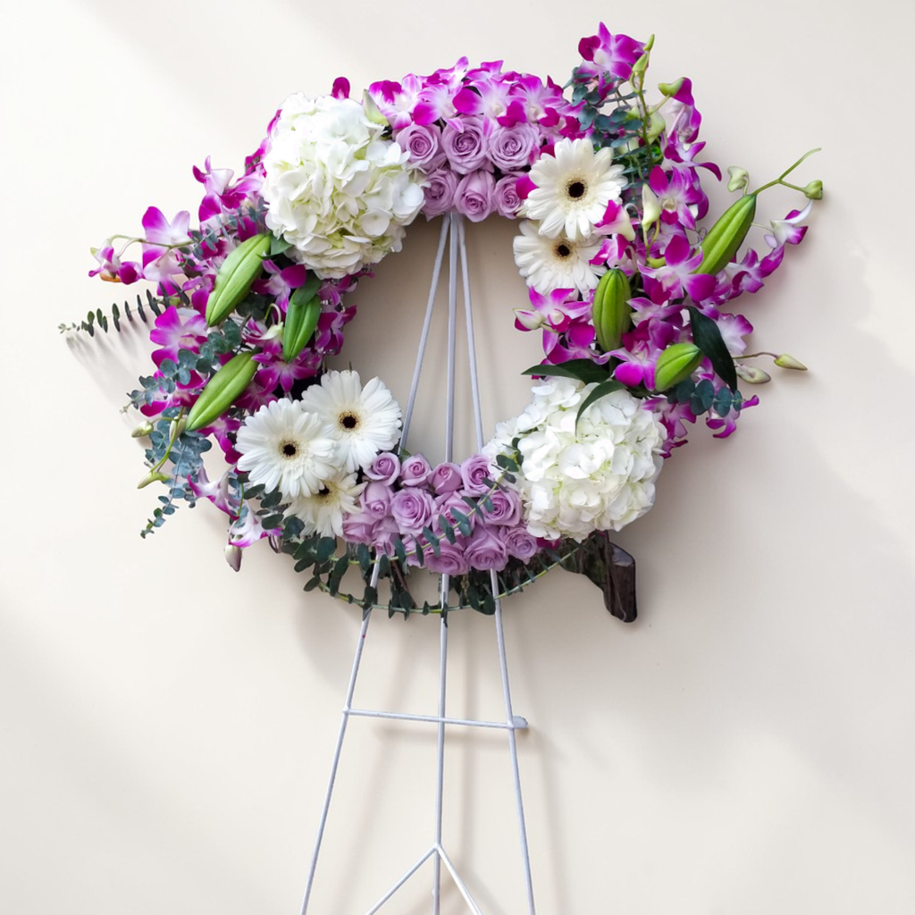 Eternal Rest condolence and funeral flowers sympathy stand with delivery in Kuala Lumpur and Selangor