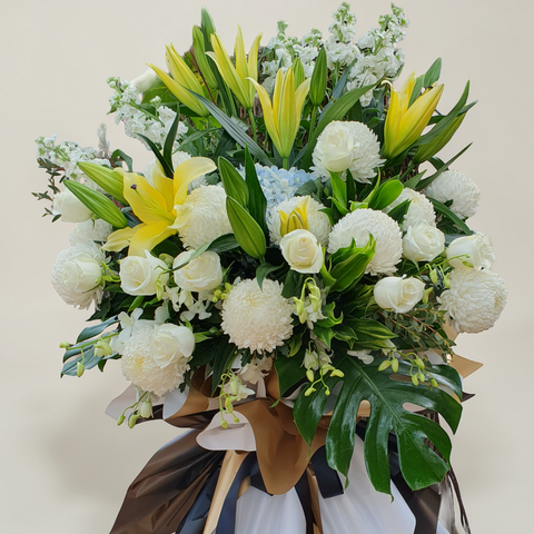 Forever Remembered condolence and funeral flowers sympathy stand with delivery in Kuala Lumpur and Selangor
