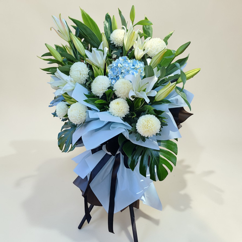 Silent Harmony condolence and funeral flowers sympathy stand with delivery in Kuala Lumpur and Selangor