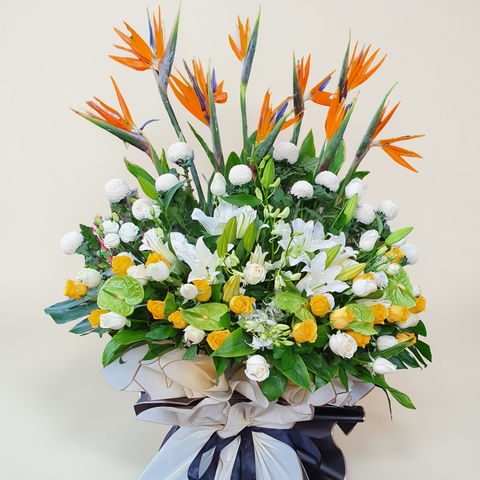 Tranquil Blessings condolence and funeral flowers sympathy stand with delivery in Kuala Lumpur and Selangor