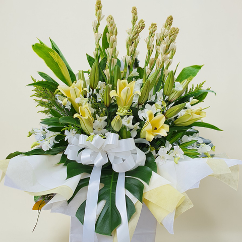 Loving Remembrance condolence and funeral flowers sympathy stand with delivery in Kuala Lumpur and Selangor
