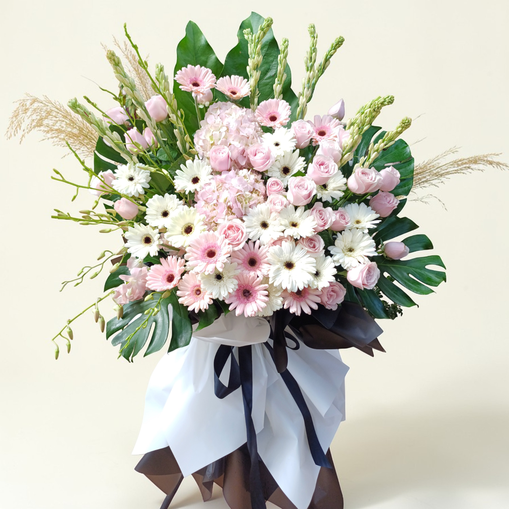 Pure Serenity condolence and funeral flowers sympathy stand with delivery in Kuala Lumpur and Selangor