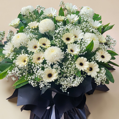 Sacred Comfort condolence and funeral flowers sympathy stand with delivery in Kuala Lumpur and Selangor