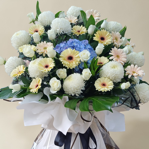 Quiet Reflection condolence and funeral flowers sympathy stand with delivery in Kuala Lumpur and Selangor