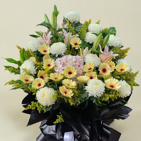 Gentle Farewell condolence and funeral flowers sympathy stand with delivery in Kuala Lumpur and Selangor