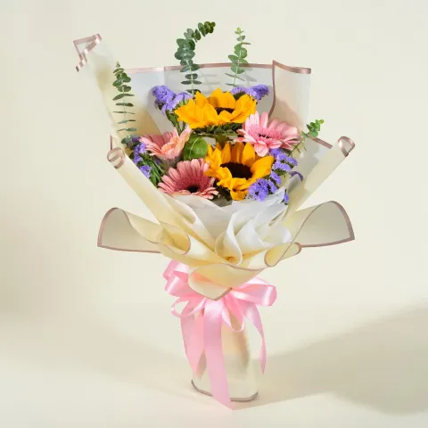 Future Horizons sunflower and gerberas bouquet for university graduation with delivery in Kuala Lumpur and Selangor