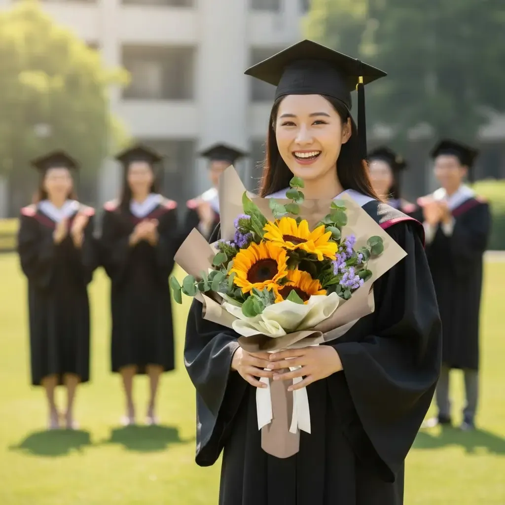Success Celebration sunflower bouquet for university graduation with delivery in Kuala Lumpur and Selangor
