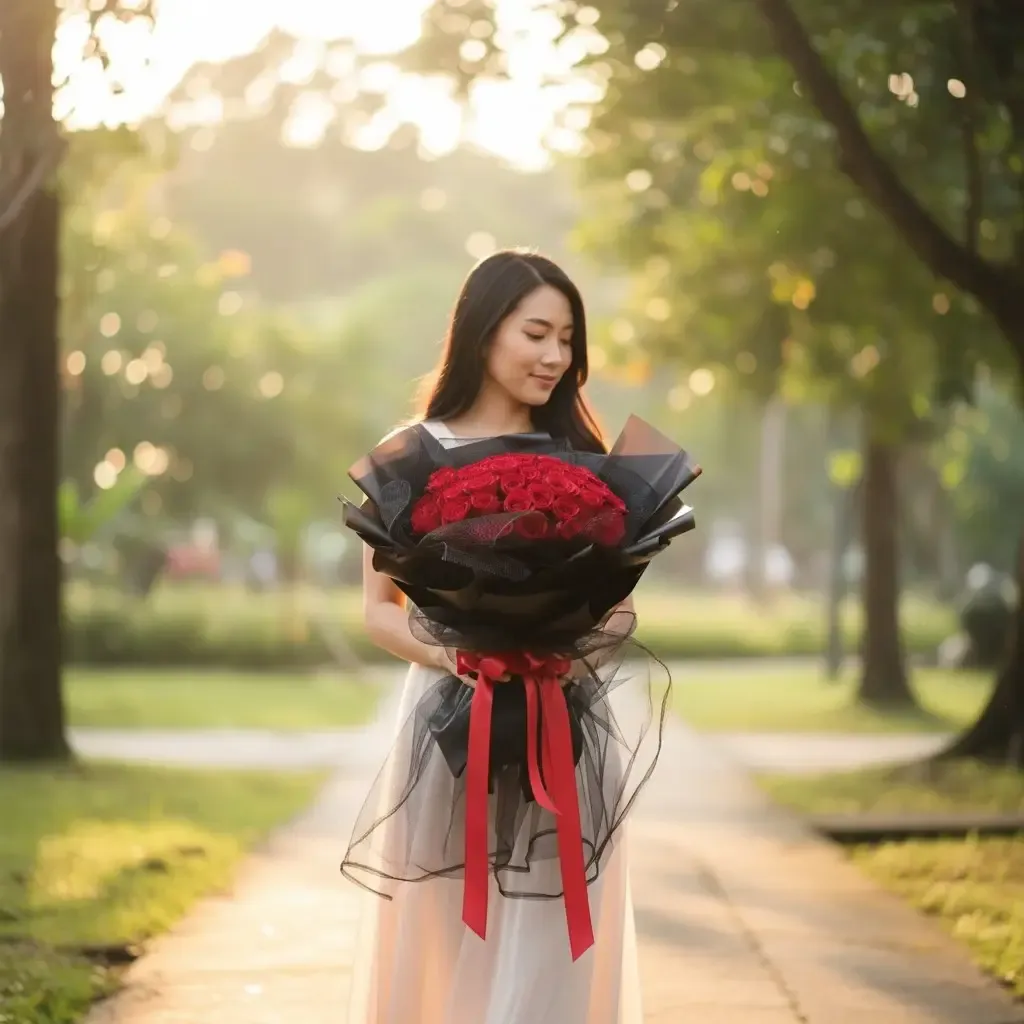 Eternal Charm rose hand bouquet for birthday or anniversary with delivery in Kuala Lumpur and Selangor