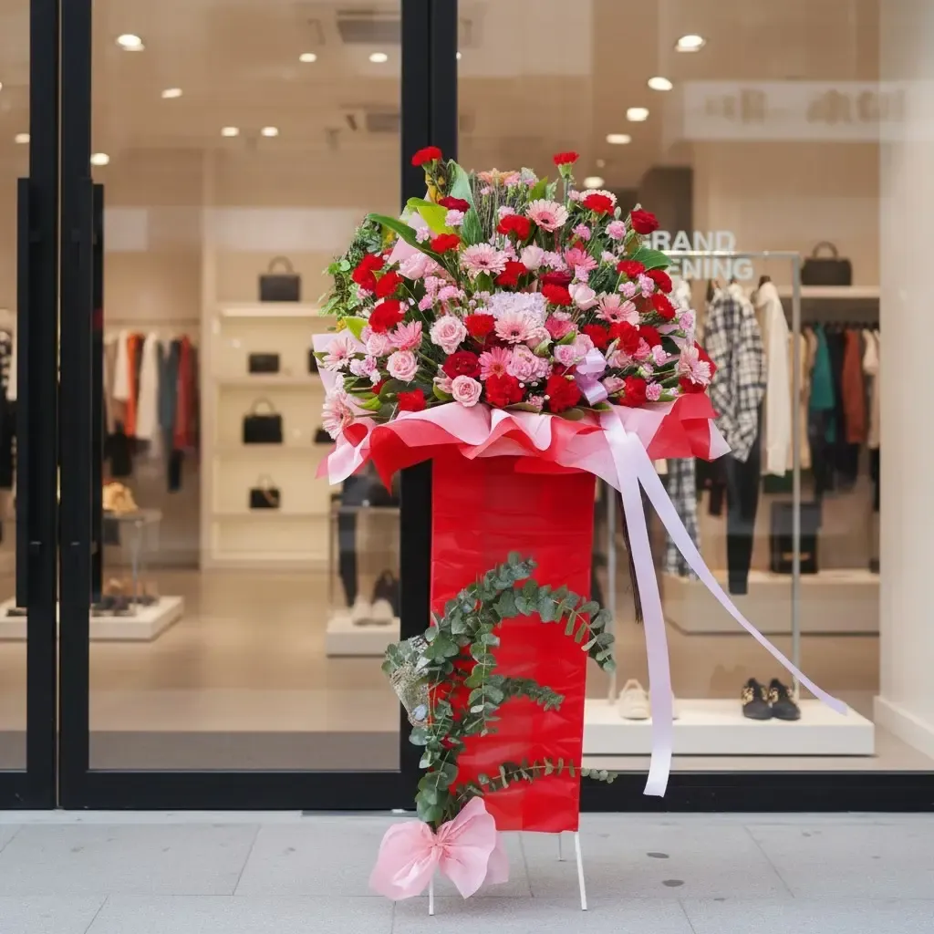 Fortune Glory hydrangea and rose grand opening  stand with delivery in Kuala Lumpur and Selangor