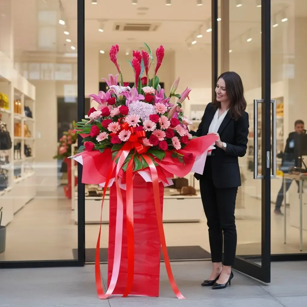 Prosperity Parade ginger flower and hydrangea grand opening stand with delivery in Kuala Lumpur and Selangor