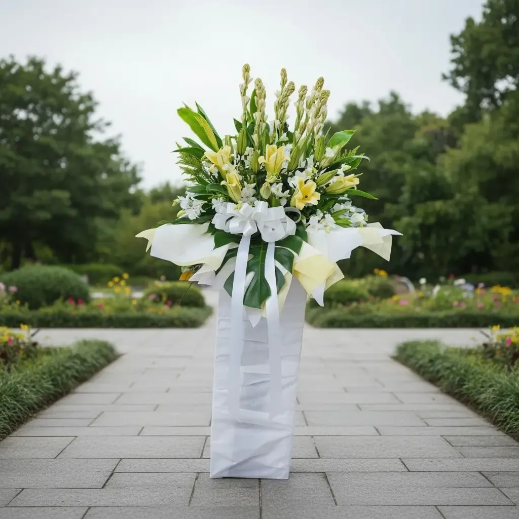 Loving Remembrance condolence and funeral flowers sympathy stand with delivery in Kuala Lumpur and Selangor