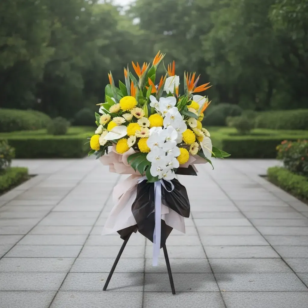 Tender Memories condolence and funeral flowers sympathy stand with delivery in Kuala Lumpur and Selangor