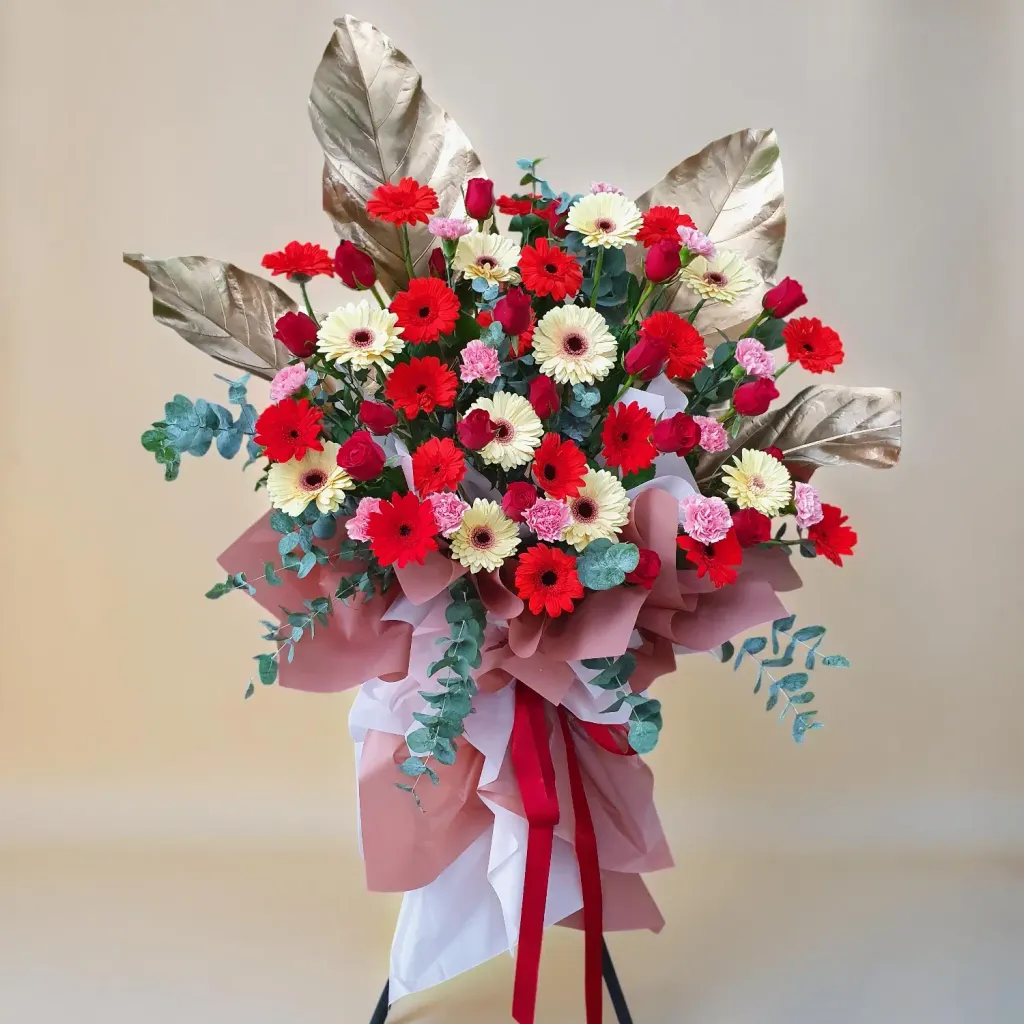 Victory Garden rose and carnation grand opening stand with delivery in Kuala Lumpur and Selangor