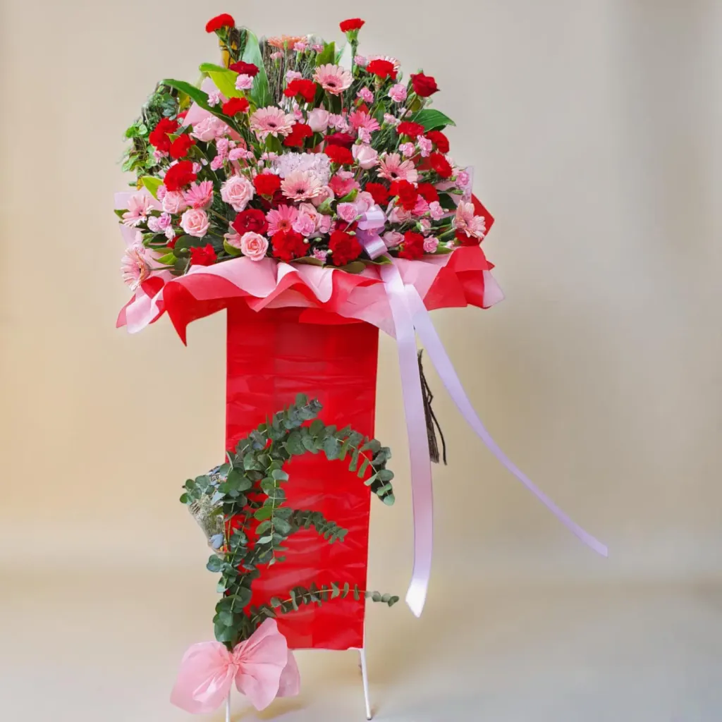 Fortune Glory hydrangea and rose grand opening  stand with delivery in Kuala Lumpur and Selangor