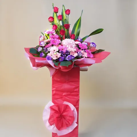 Fortune Garden hydrangea, rose and eustoma grand opening stand with delivery in Kuala Lumpur and Selangor