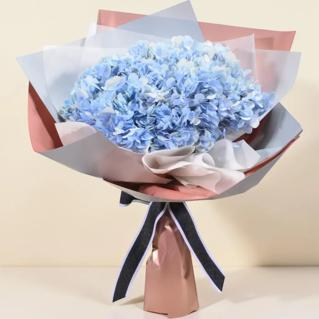 Floral Fantasy hydrangea hand bouquet for birthday or anniversary with delivery in Kuala Lumpur and Selangor