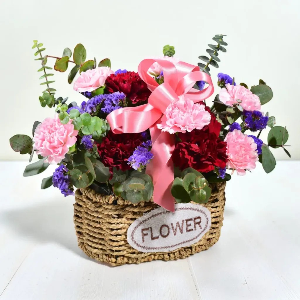 Timeless Garden carnation table arrangement for birthday or anniversary with delivery in Kuala Lumpur and Selangor
