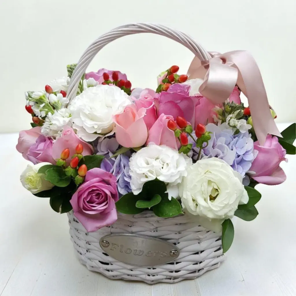 Petal Haven rose and hydrangea table arrangement for birthday or anniversary with delivery in Kuala Lumpur and Selangor