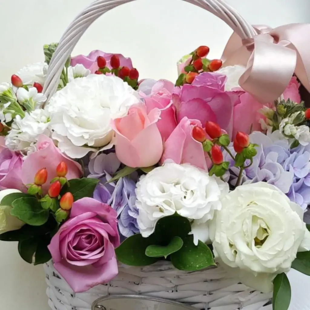 Petal Haven rose and hydrangea table arrangement for birthday or anniversary with delivery in Kuala Lumpur and Selangor