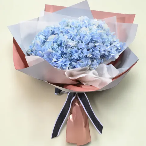 Floral Fantasy hydrangea hand bouquet for birthday or anniversary with delivery in Kuala Lumpur and Selangor