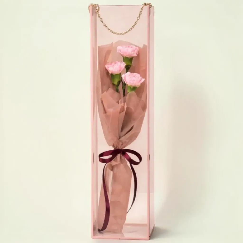 Enchanted Petals three carnations bouquet for Mother's Day, birthday or anniversary with delivery in Kuala Lumpur and Selangor
