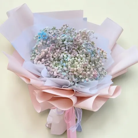 Garden Romance baby’s breath hand bouquet for birthday or anniversary with delivery in Kuala Lumpur and Selangor