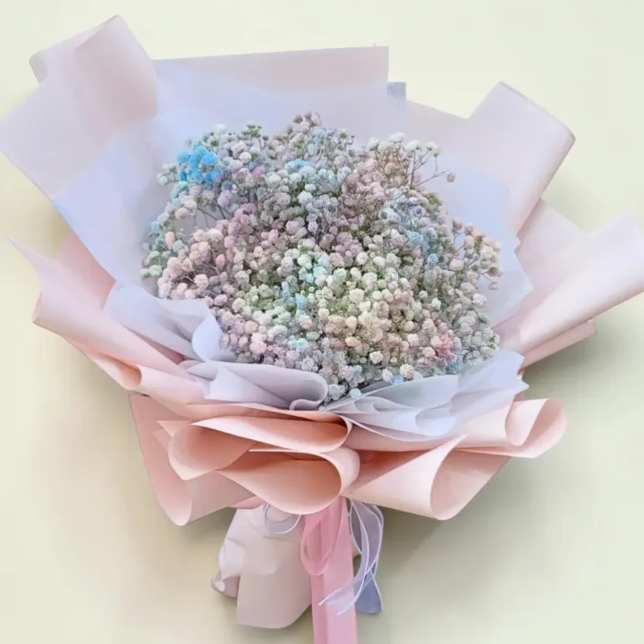 Garden Romance baby’s breath hand bouquet for birthday or anniversary with delivery in Kuala Lumpur and Selangor