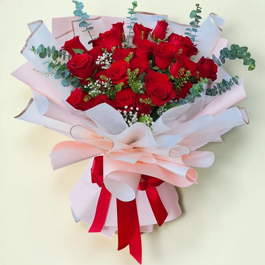 Graceful Glow rose hand bouquet for birthday or anniversary with delivery in Kuala Lumpur and Selangor
