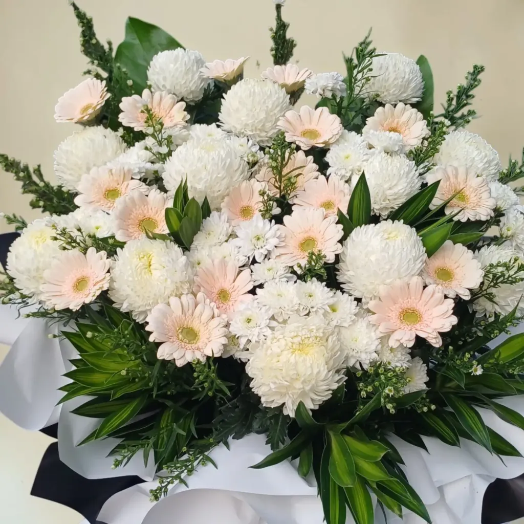 Sacred Remembrance condolence and funeral flowers sympathy stand with delivery in Kuala Lumpur and Selangor