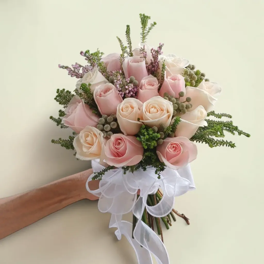 Forever Begins rose hand bouquet for bridal and wedding with delivery in Kuala Lumpur and Selangor
