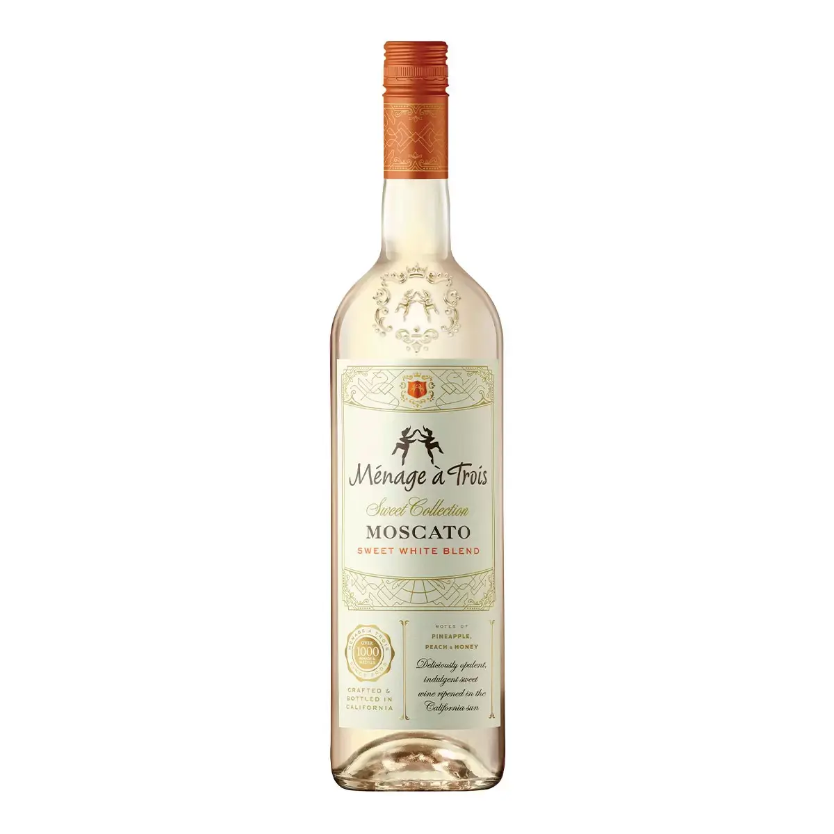美國甜白葡萄酒 750毫升 Menage a Trois Moscato White Wine 750 ml