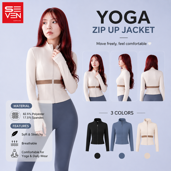 YOGA ZIP-UP JACKET | Seven Cloth & Co