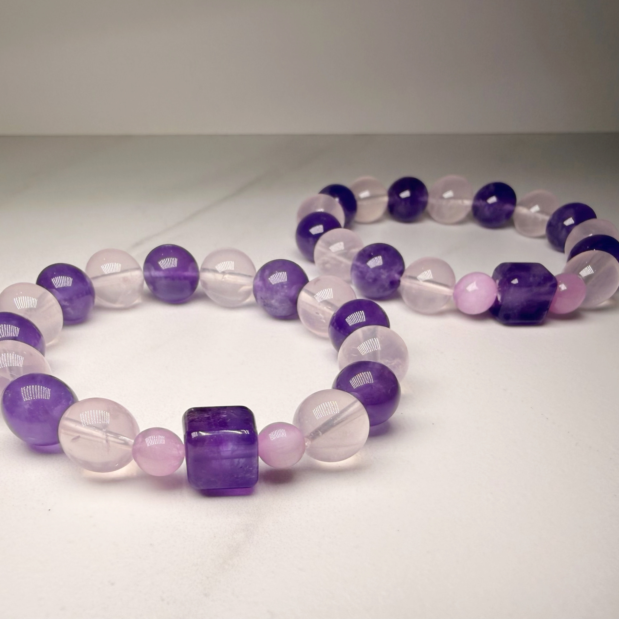 方糖紫水晶隔珠