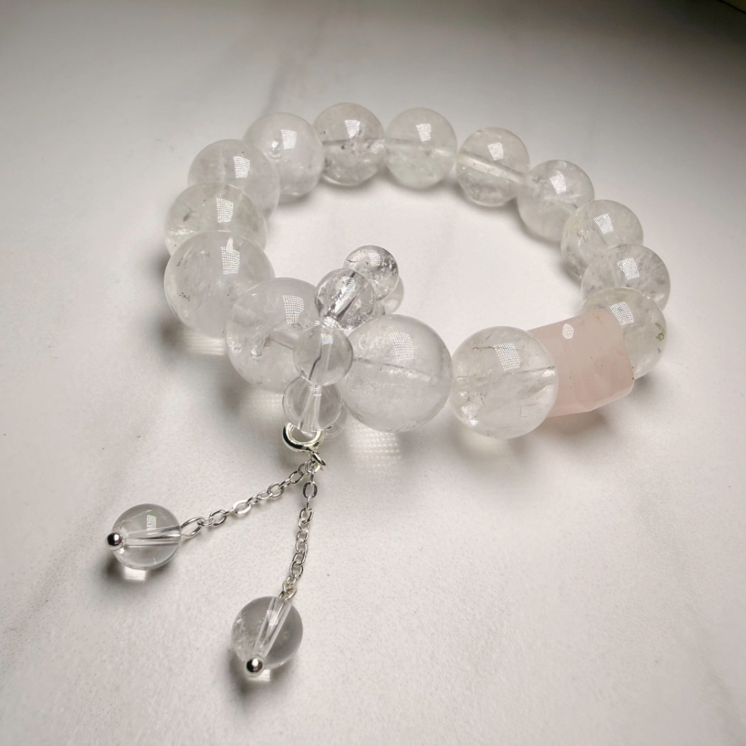 粉水晶方糖隔珠