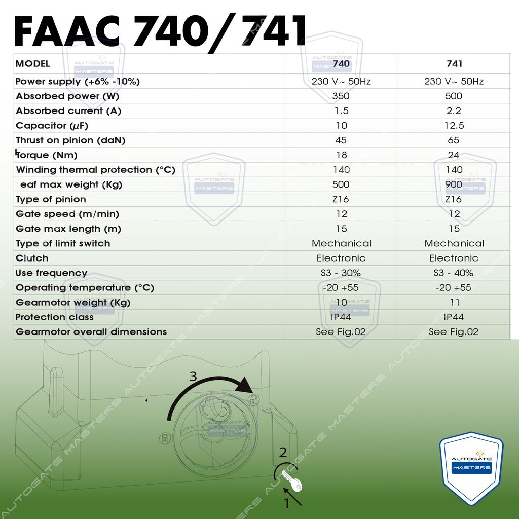 751-752 FAAC 740-741 AC SLIDING-11