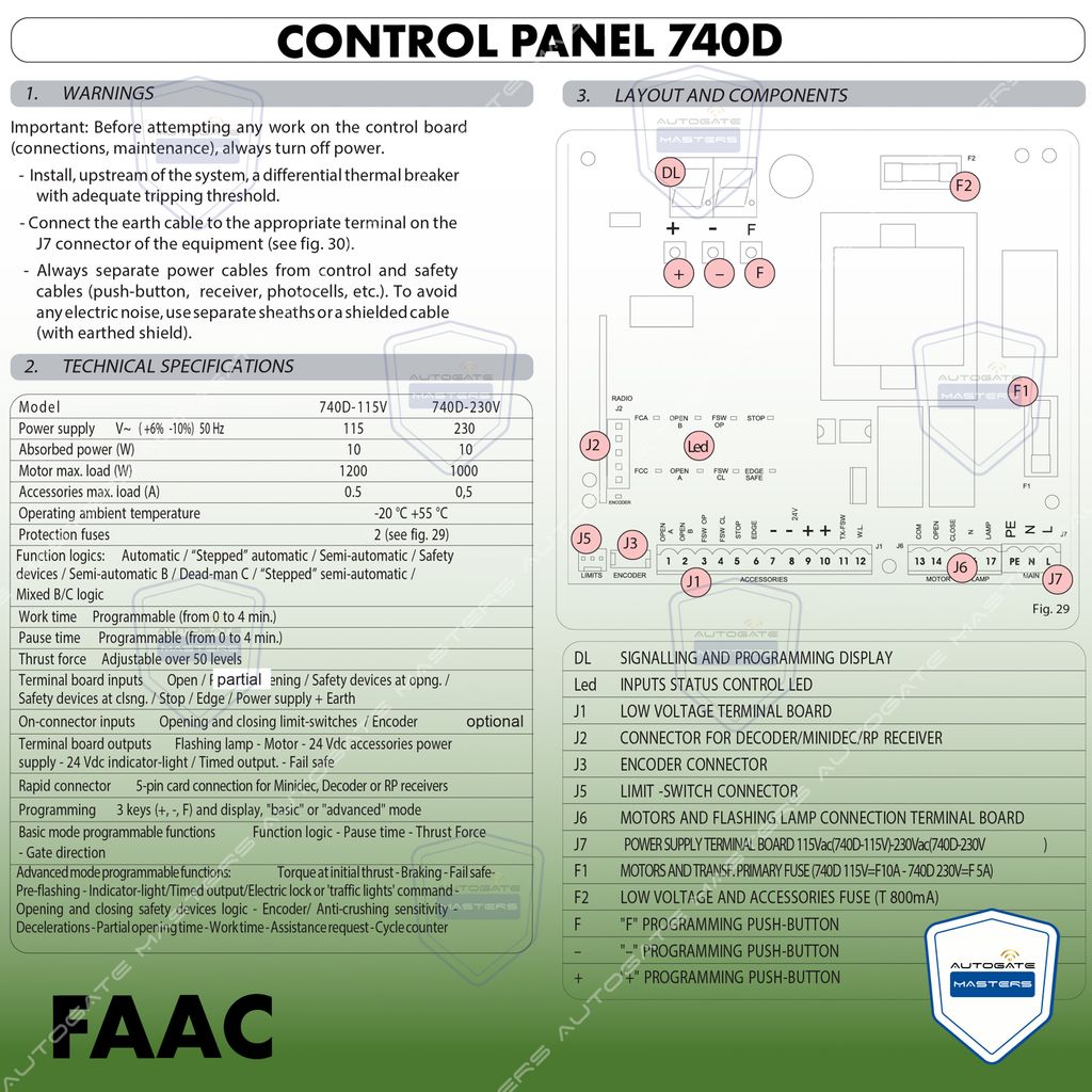 751-752 FAAC 740-741 AC SLIDING-24