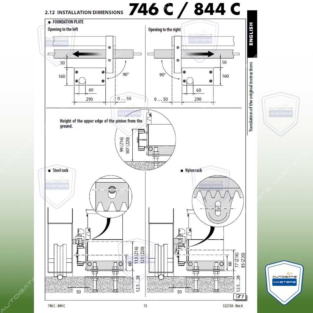 754 FAAC 844 C 746 C AC SLIDING-25