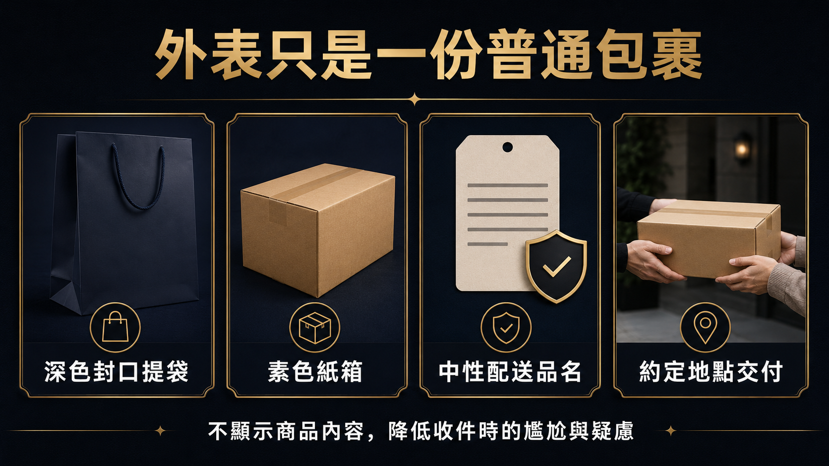 三重蘆洲情趣用品機密外送包裝:深色封口袋、素色紙箱與低調交付