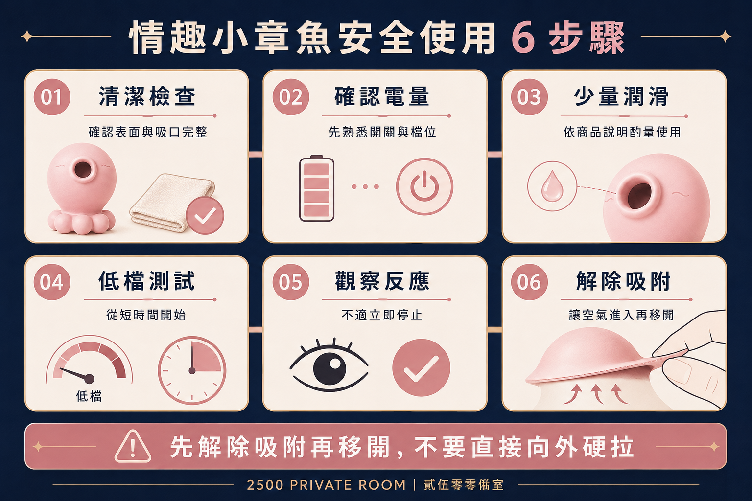 情趣小章魚吸吮器新手安全使用六步驟