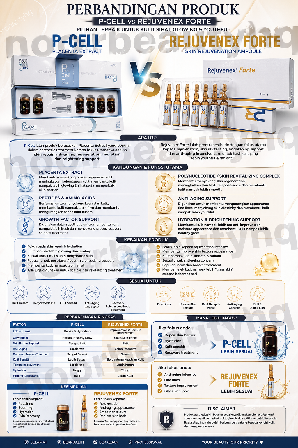 Perbandingan P-Cell vs Rejuvenex Forte