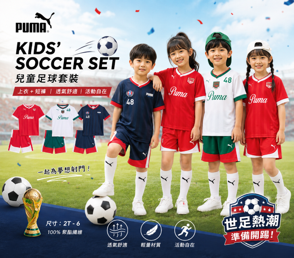 26A060703 PUMA Kids 小小足球員套裝 ⚽️-_0