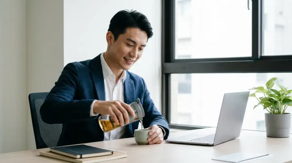 綠茶怎麼泡才好喝？辦公室簡易泡茶必學的2個黃金溫度，泡出甘甜不苦澀的純淨綠茶