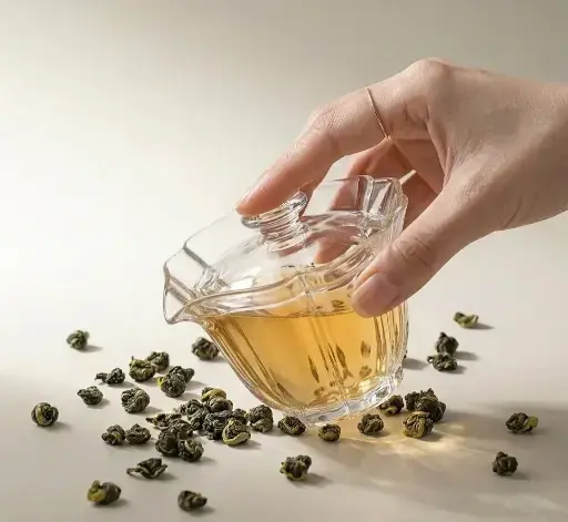 bondeo-modern-glass-gaiwan-pouring-tea
