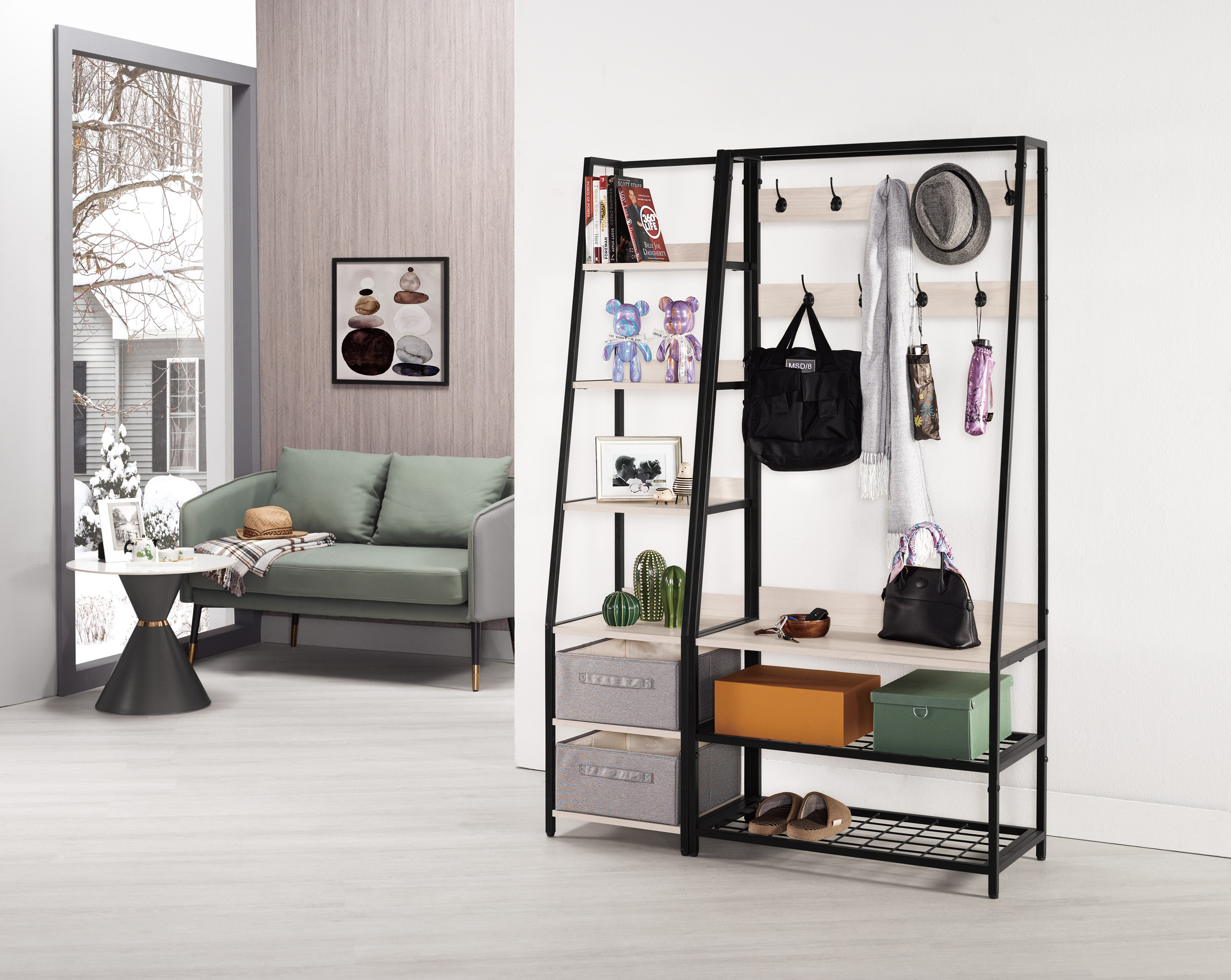 2502-3 里斯特4尺功能玄關架