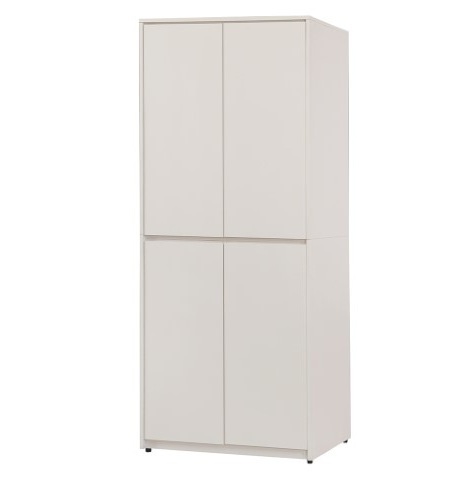 174-9-灰奶3×7尺四門衣櫃-(1237) (自訂) (1)