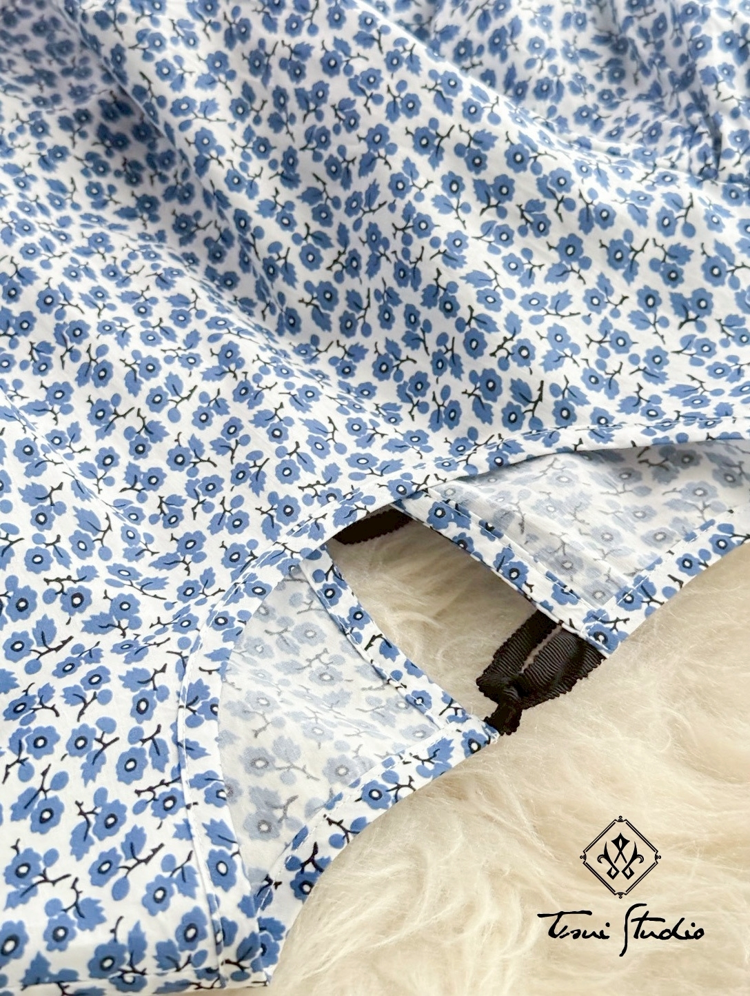 LINE_ALBUM_碎花泡泡袖圓領高腰長洋裝_260324_11