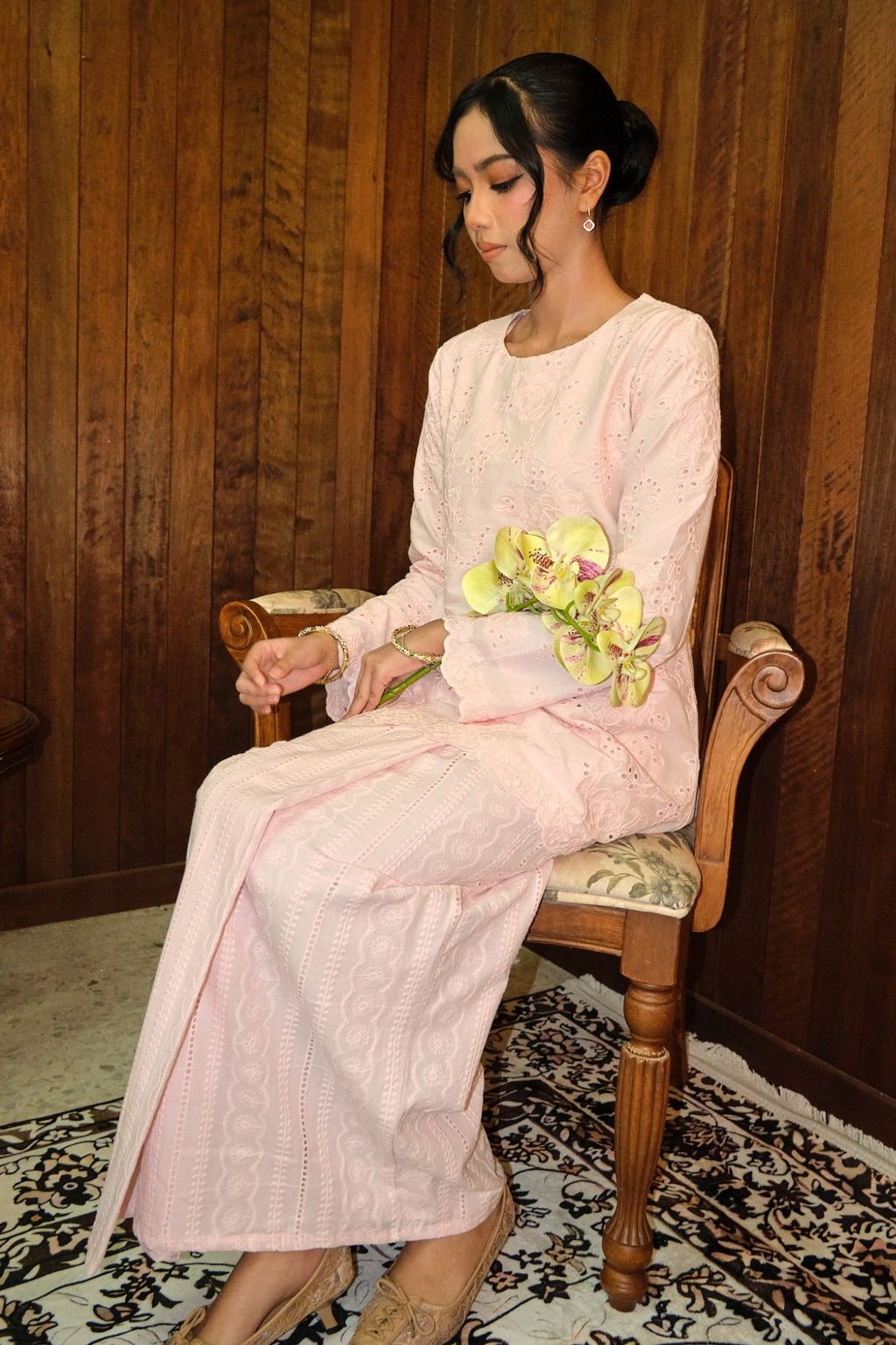 kurung kedah pink