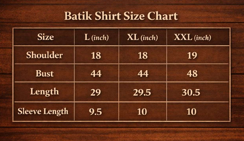 btk size chart